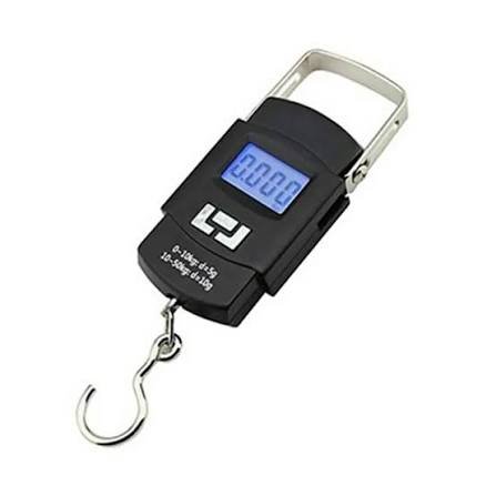 Portable Electronic Weight Scale 50kg LCD Display - Black