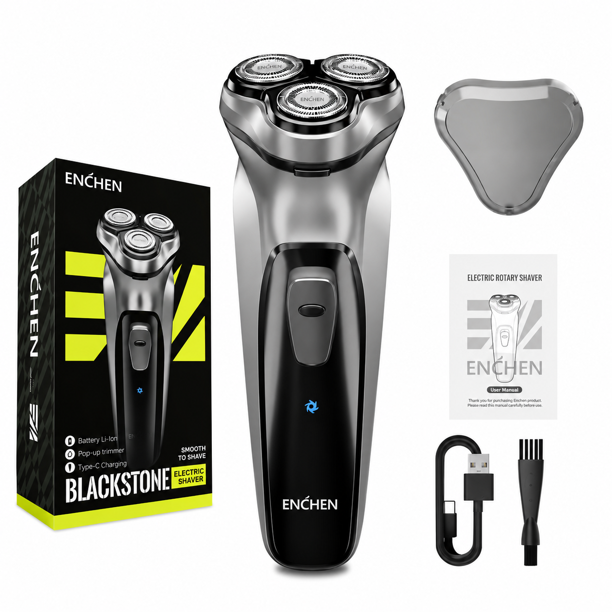 Enchen Blackstone 3D Electric Shaver with Pop-up Trimmer for Men