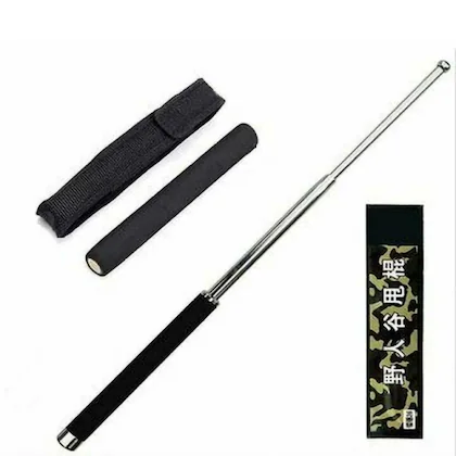 Silver Extendable Self Defence Rab Stick - 26 inch