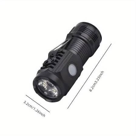 Mini LED Flashlight (Metal Body Torch Light) - 1200 LM