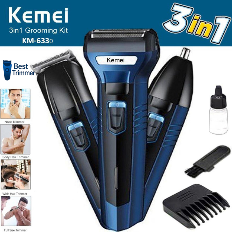 Kemei KM-6330 3 In 1 Hair Trimmer Grooming Kit