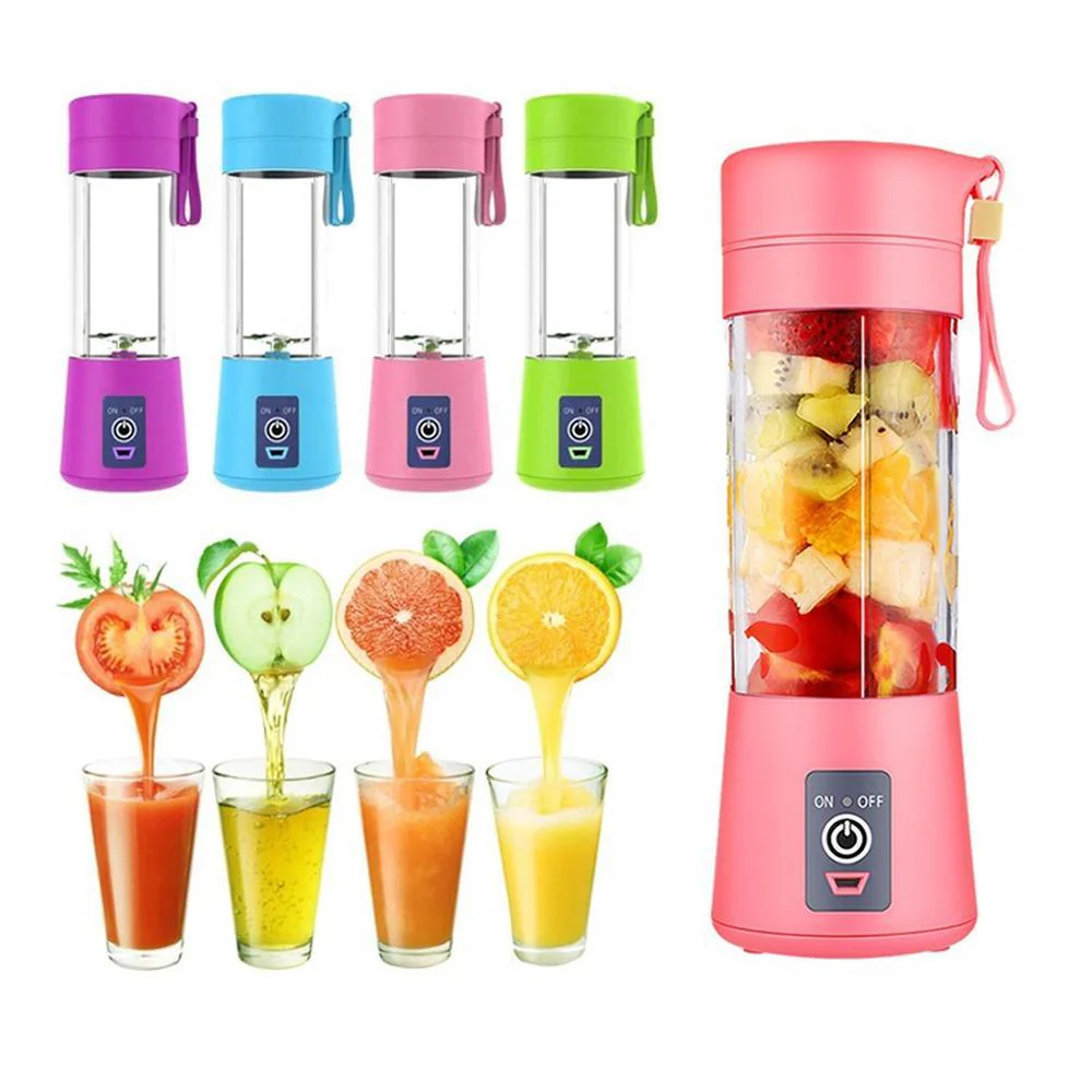 Juice Blender HM-03 Rechargeable 380ml Juicers & Fruit Extractors Multicolor