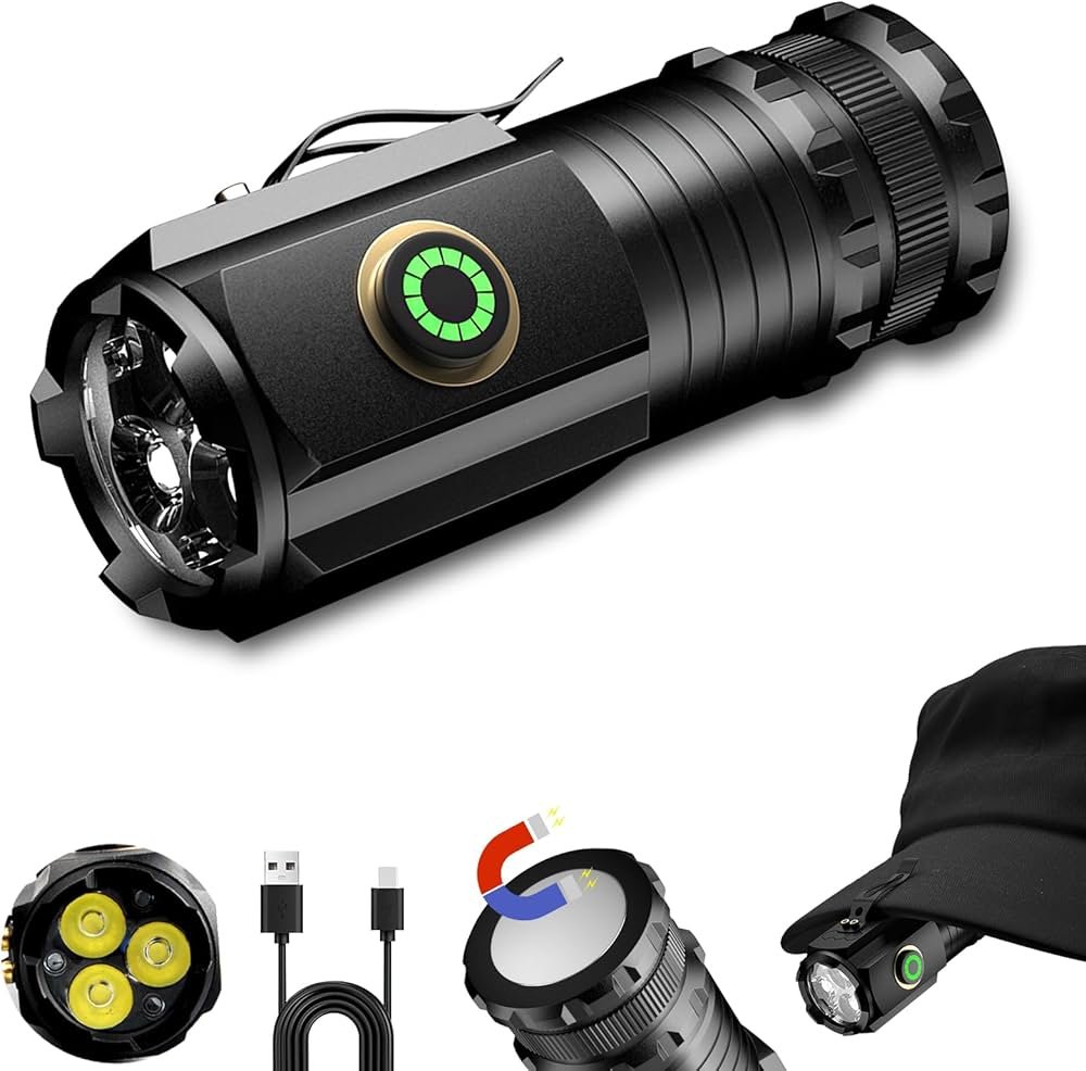 Mini LED Flashlight (Metal Body Torch Light) - 1200 LM