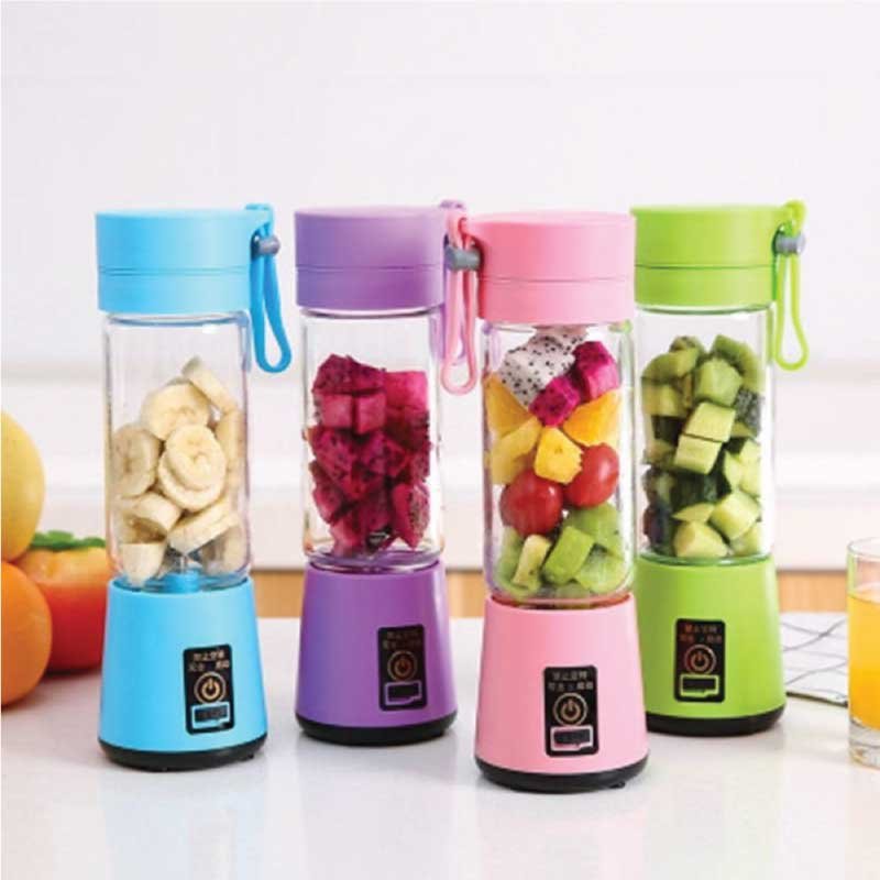 Juice Blender HM-03 Rechargeable 380ml Juicers & Fruit Extractors Multicolor