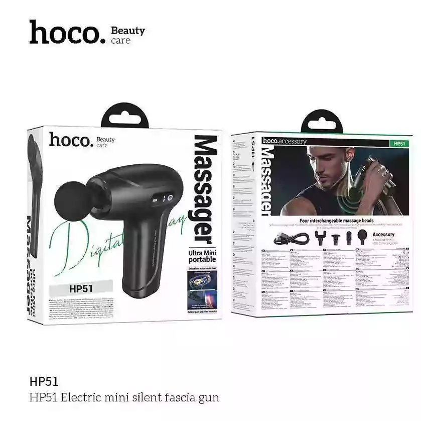 Hoco HP51 Portable Massage Gun With Digital Display
