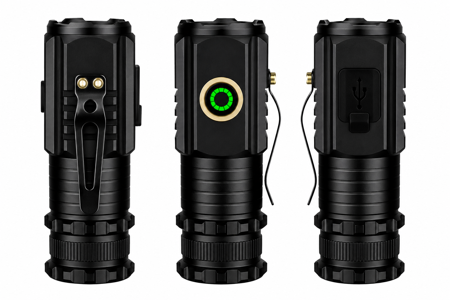 Mini LED Flashlight (Metal Body Torch Light) - 1200 LM