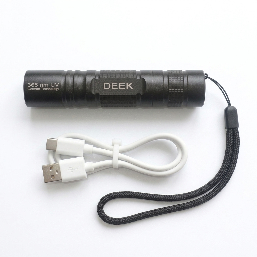 DEEK Premium 365 nm UV Rechargeable Money Checker Flashlight