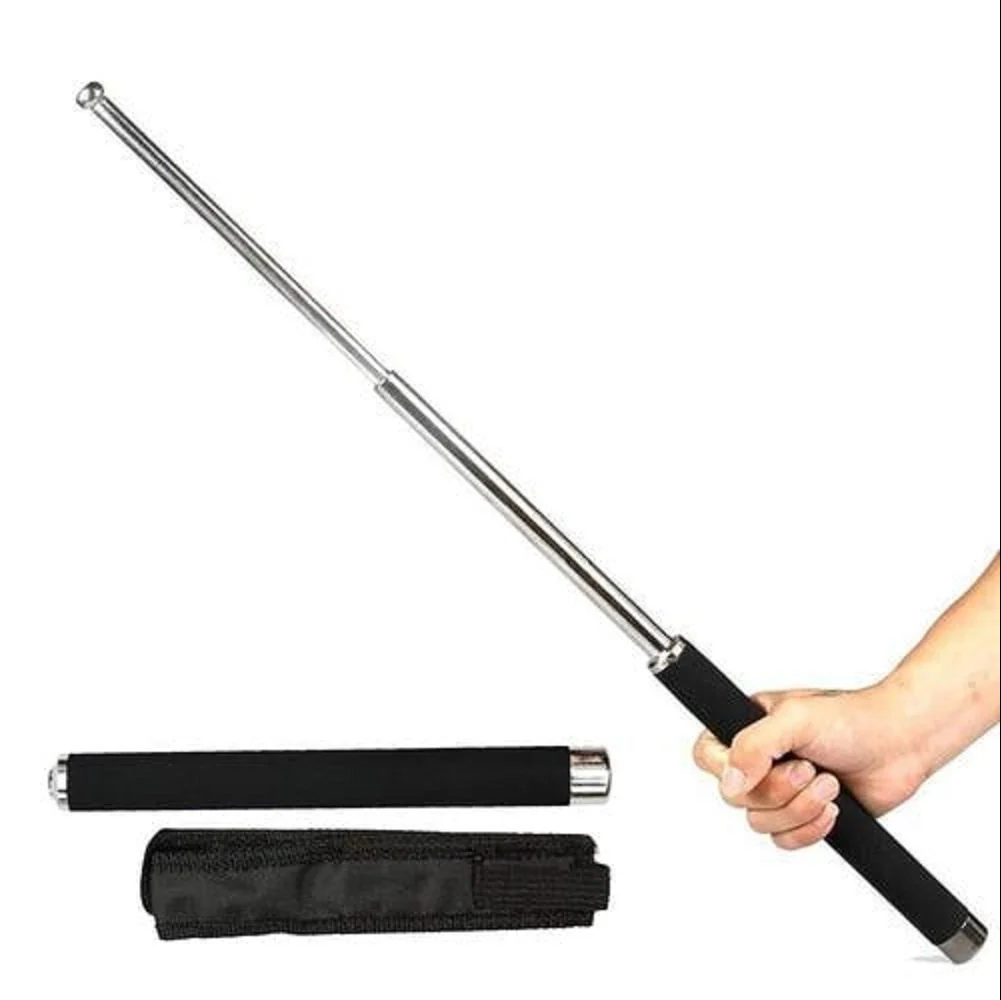 Silver Extendable Self Defence Rab Stick - 26 inch