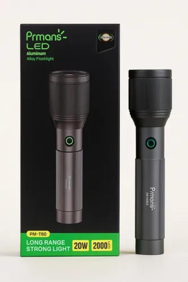 Prmans PM-T80 20w 2000 mAh Aluminum Alloy Long Range Stropng Flashlight