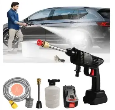 Double Battry Portable Car Wash Washer Gun
