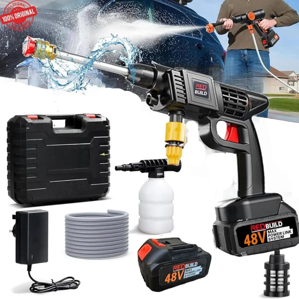 Double Battry Portable Car Wash Washer Gun