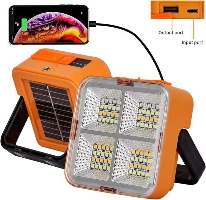 D05 Portable Solar Power LED Flood Light - Orange