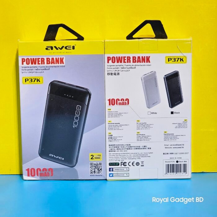 Awei P37K 10000mAh 2.1A Fast Charging Power Bank